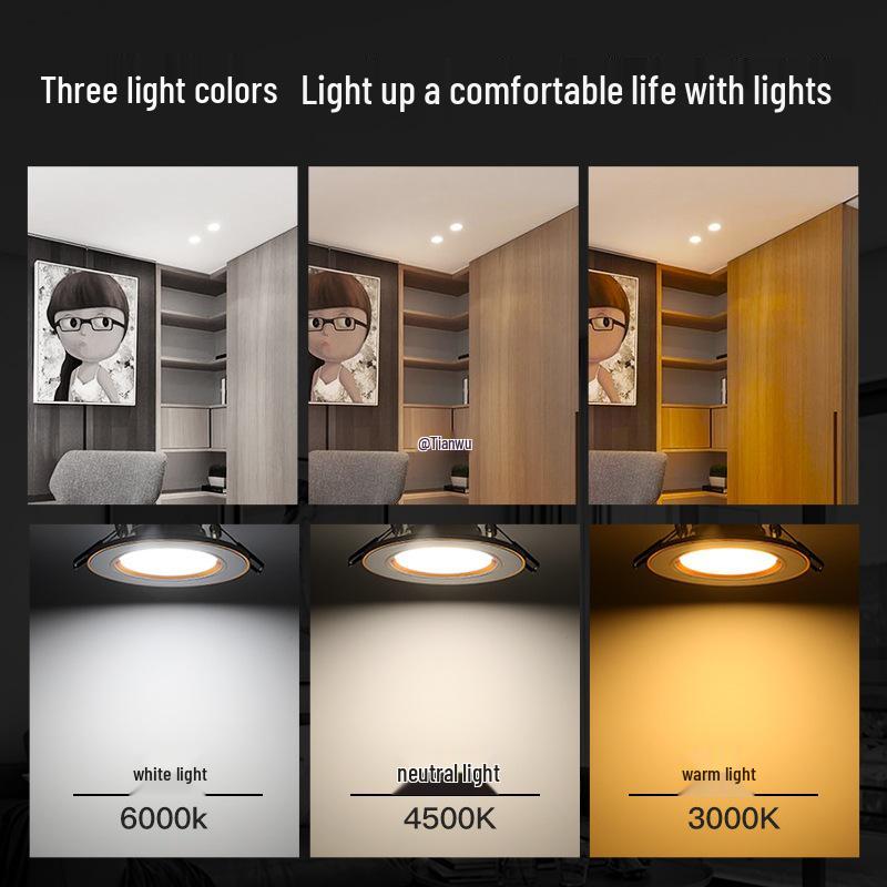 Встраиваемый медный даунлайт 35 Вт для гостиных, потолочный точечный светильник с отверстием 5/6,5/7/8 см