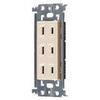 Recessed Triple Outlet with Metal Frame Beige WTL13033F