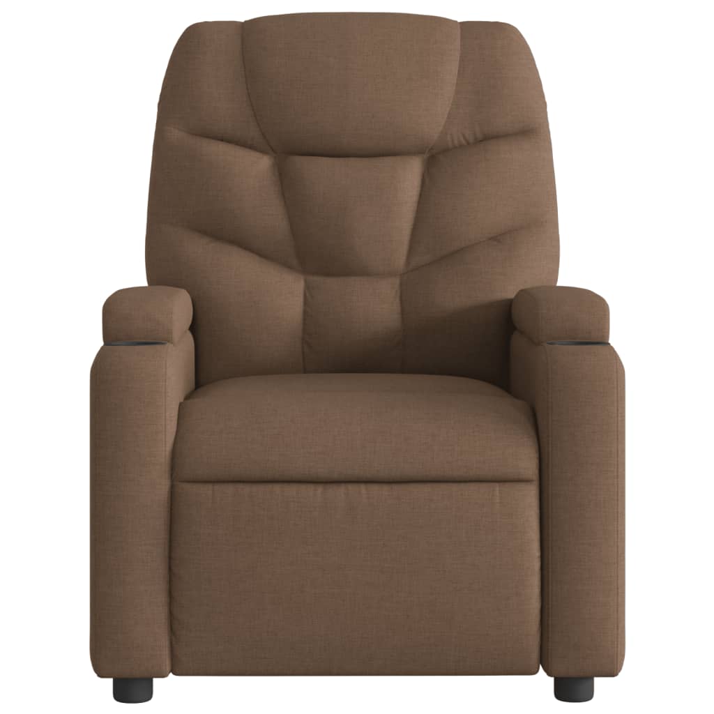 Recliner Chair Brown Fabric
