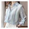 Navava Men Fresh Printing Stripe Long Sleeve Shirt Nb1880
