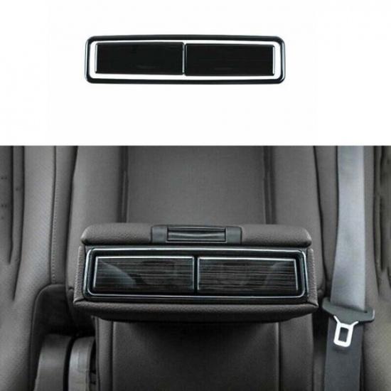 Rear Water Cup Holder Panel Black Titanium Fit For Benz GLE GLS Cover Trim 20-22