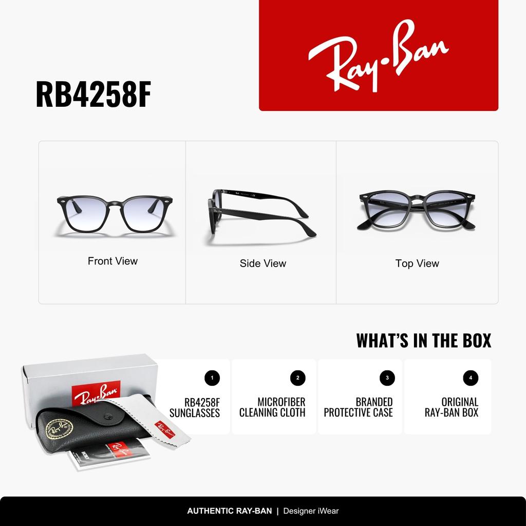 0RB4258F ПРОЗРАЧНЫЙ ГРАДИЕНТ СВЕТЛО-ГОЛУБОЙ 52 [Ray-Ban] Солнцезащитные очки, Унисекс, Взрослый, 601/19