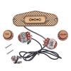 3-контактный звукосниматель Humbucker с разъемом 6,35 мм, регуляторами громкости и тембра, для 3-струнной гитары-сигарной коробки, гитарные аксессуары для мужчин