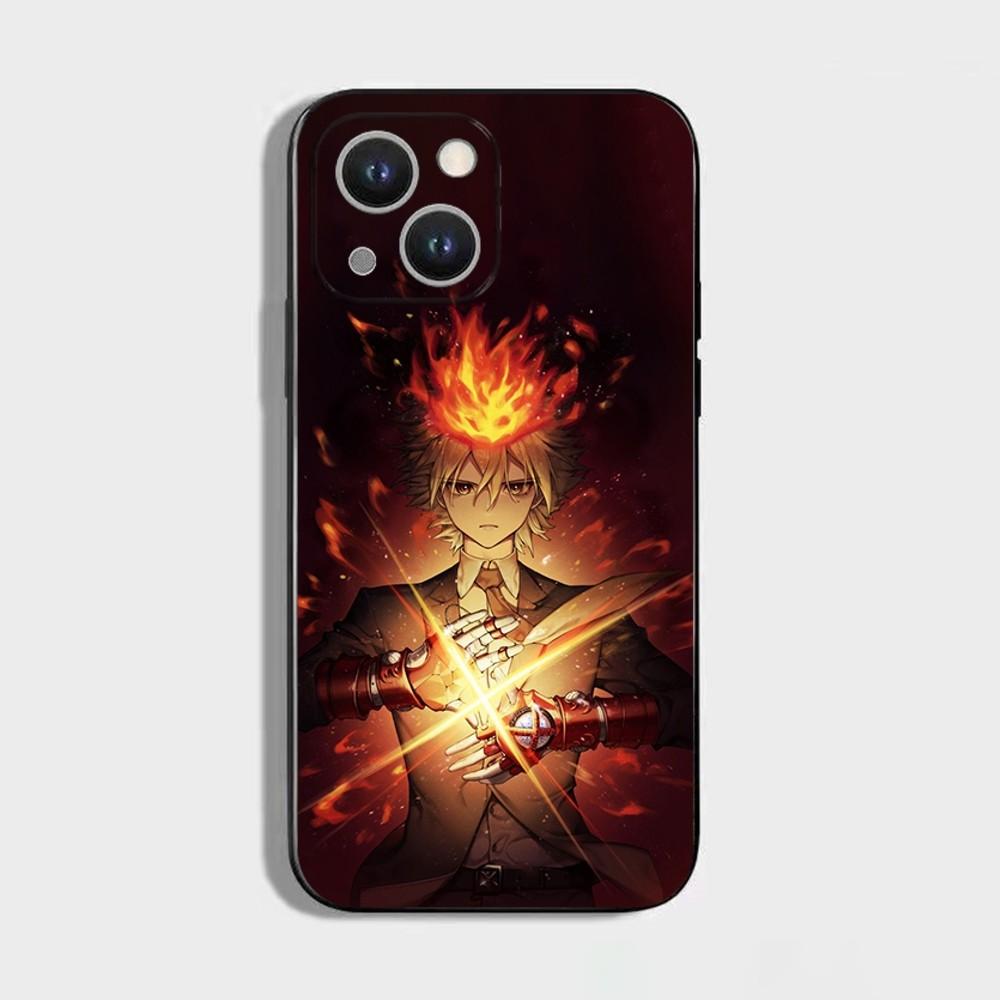 Чехол для телефона Katekyo Hitman Reborn для iPhone 16,15,14,13,12,11 Plus,Pro Max,XS,X,XR,SE,Mini,8,7, Мягкий силиконовый черный чехол