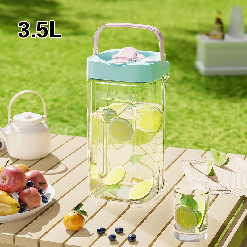 2.5/3.5L Cold Water Kettle With Faucet Portable Plastic Drink Dispenser Refrigerator Fruit Tea Bucket Liquid Beverage Container
