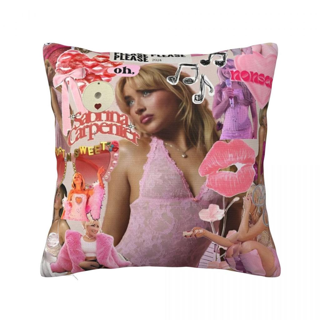 Singer Sabrina Carpenter Pillowcase Polyester Cushion Cover Decorative Pop Music Throw Pillow Case Cover Home Dropshipping 18'