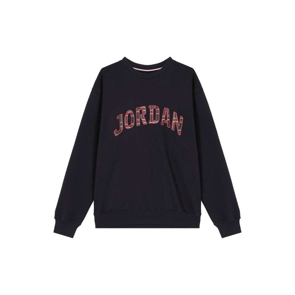Jordan Спортивная флисовая толстовка с длинным рукавом Essentials Knit Splicing Letter, мужская толстовка черного цвета FV7461-010