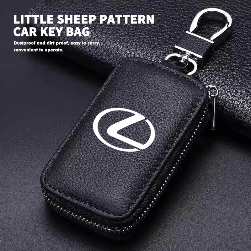 Car Key Protector Bag Key Holder Mini Auto Key Case Wallet Zipper Bag Keychain For Lexus IS350 ES350 IS250 IS460 IS220h IS300BL1