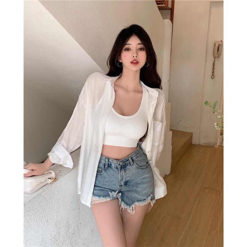 Summer Simple Solid Color Spice Girl with Beautiful Back Bottom Pink Knit Halter Top Hipster Halter Vest Woman