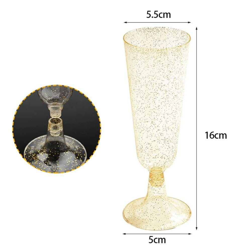 10pcs Durable Plastic Champagne Flute Goblet Clear Margarita Glasses Red Wine Glass  Christmas Party