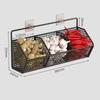 Wall Mounted Kitchen Storage Basket Onion Ginger Garlic Storage Frame Durable Wire Storage Rack Perforation-free Vegetables Case