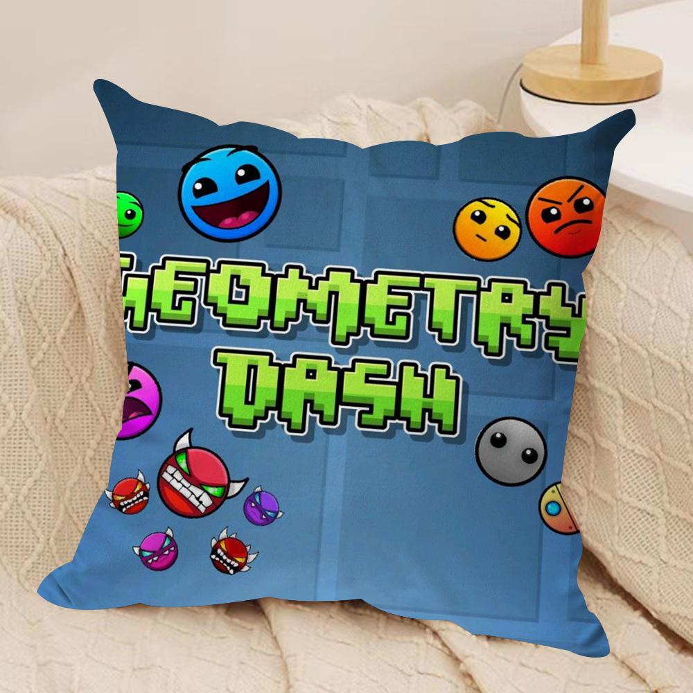 G-Geometry Dash V-Видео Наволочка Мягкая Плюшевая Ткань Двусторонняя Печатная Наволочка Для Дивана На Все Сезоны Домашний Декор Подарок