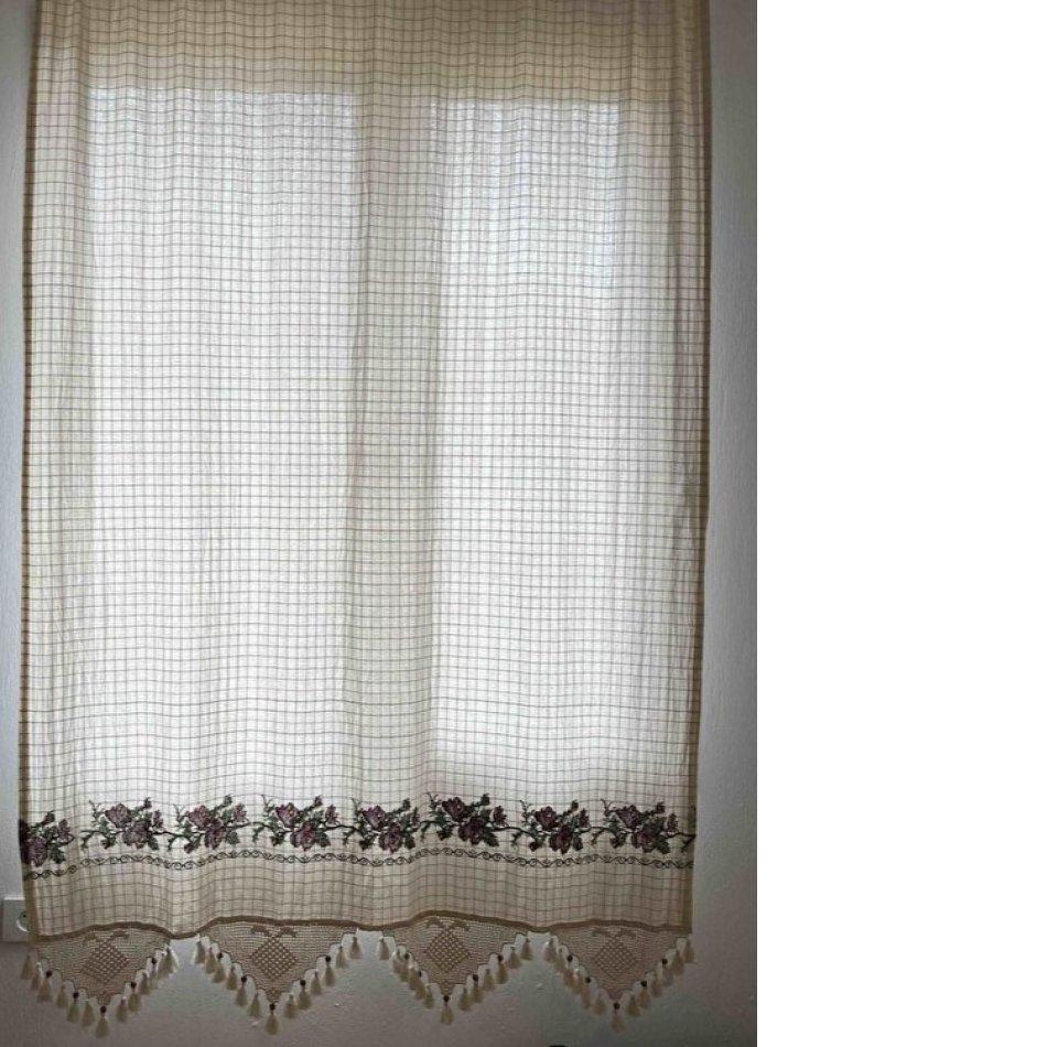 Handmade Canvas and Lace Cotton Authentic Curtain