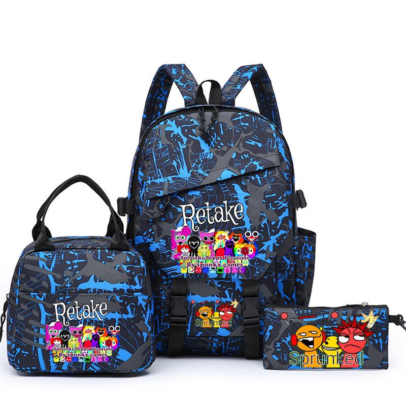 Новый рюкзак для подростков с принтом «звездное небо», набор из трех предметов, мужской и женский