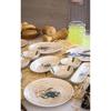 Blueberry 16 Piece Porcelain Breakfast Set for 6 People