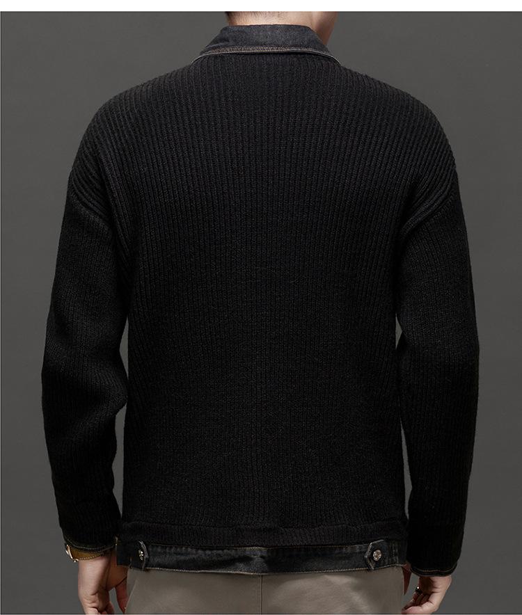Мужской вязаный кардиган-свитер куртки корейского стиля Весна/Осень 2025