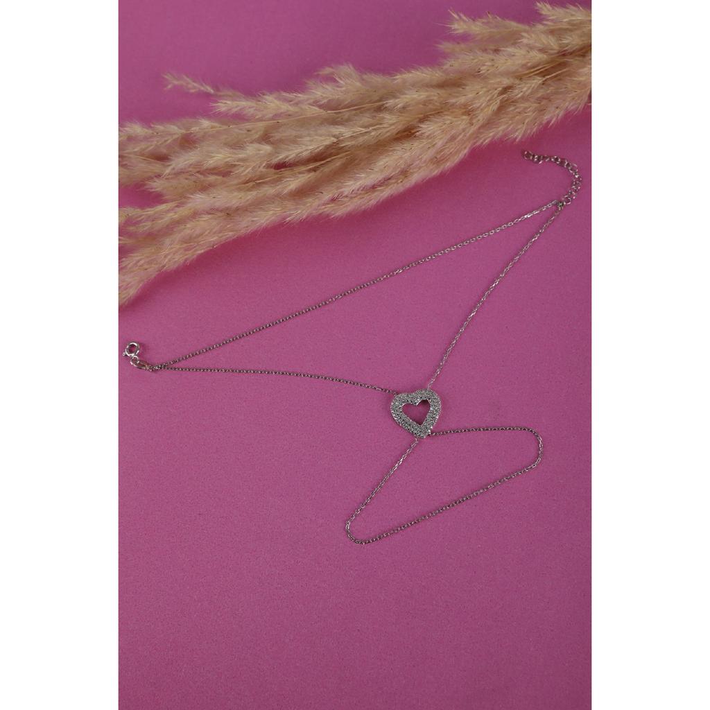 Сердце из камня циркон 925 пробы серебро Ахмеран