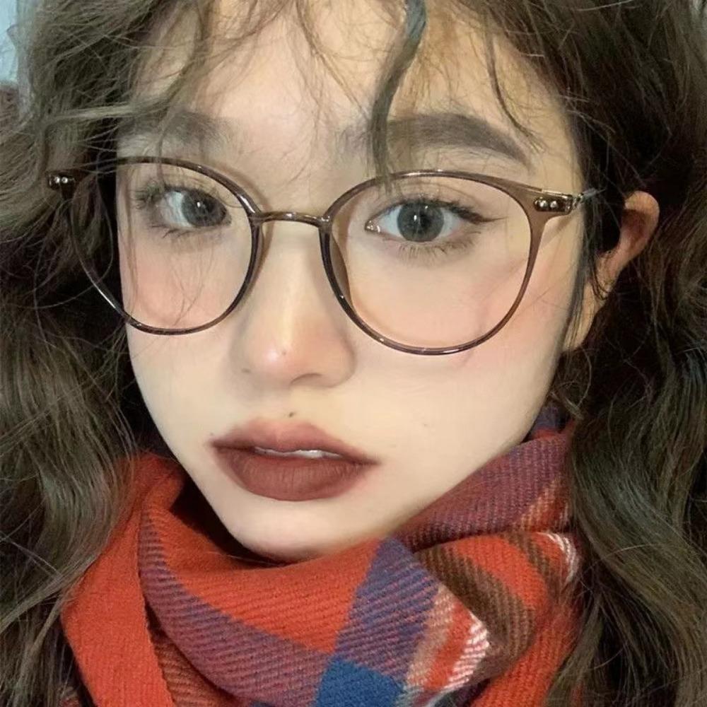 Round Glasses Frame Myopia Women Prescription Eyeglasses Anti-blue Light Ultra-light TR90 Fashion Eyewears