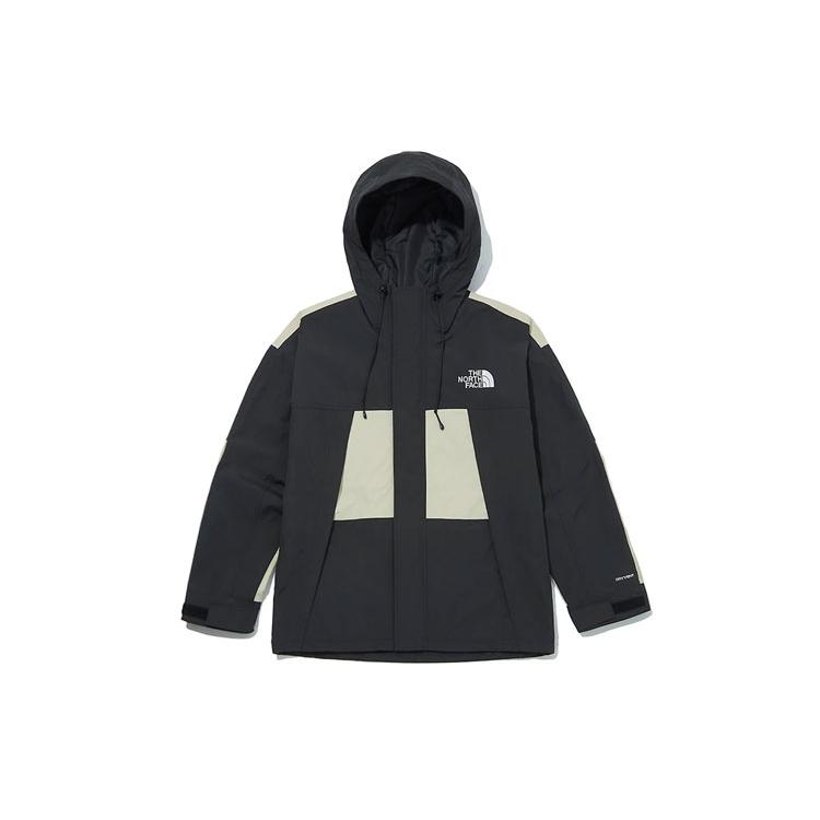 THE NORTH FACE Windbreaker Jackets Unisex Black/Khaki Hooded Moderate NJ2HM09C