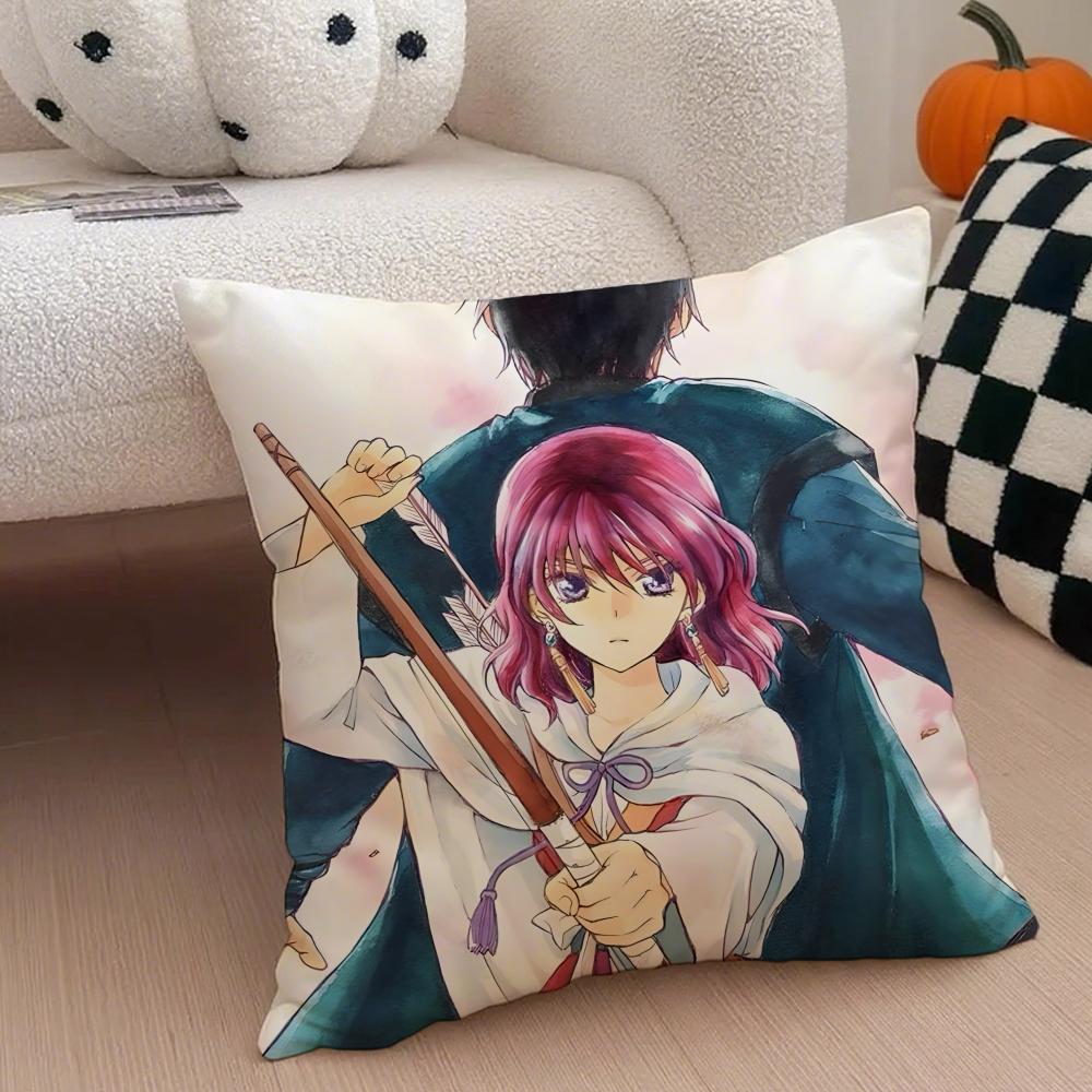 Fantasy Japanese Anime YYona Of The Dawn Cushion Cover Throw Pillow Cover Hidden Button Durable Polyester Chair Cushion