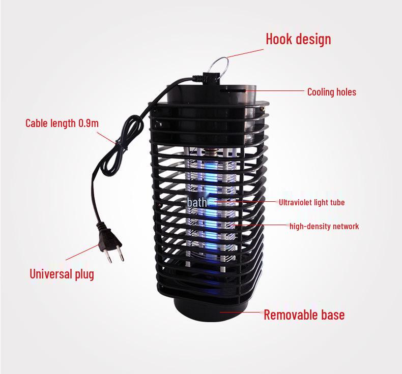 "Бесшумная светокаталитическая светодиодная лампа-уничтожитель комаров - Безрадиационный электронный отпугиватель комаров и подарок"