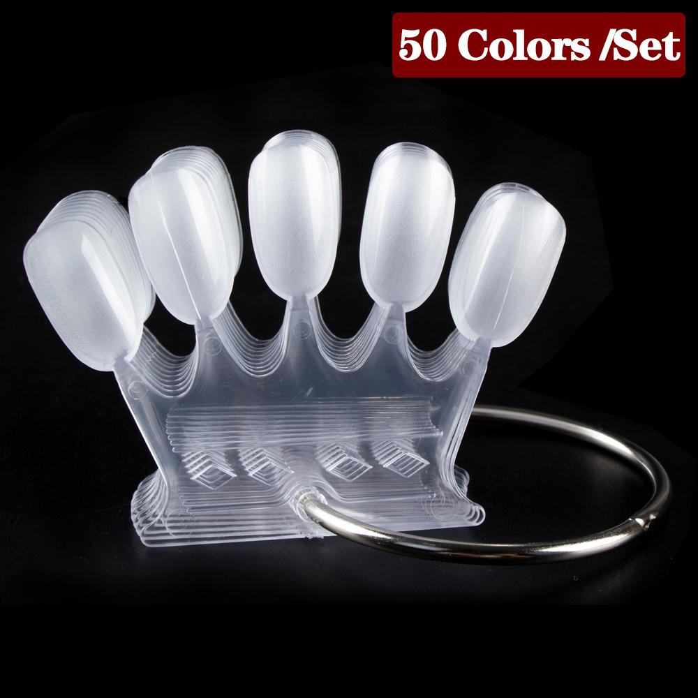 1 компл. для дизайна ногтей, веерная форма, дисплей, естественная диаграмма, гель-лак, образец окраски, тренировка, накладные ногти со съемным кольцом