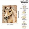 Soft & Cozy Flannel Throw Blanket with Light Yellow Horse Art Print - Perfect for Couch, Bed, Office Naps, and Travel - Easy Car