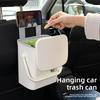 Автомобильное мусорное ведро, Задний отсек для хранения с крышкой для использования в салоне автомобиля, Ведро для уборки личного автомобиля, Подставка для мобильного телефона на заднем сиденье