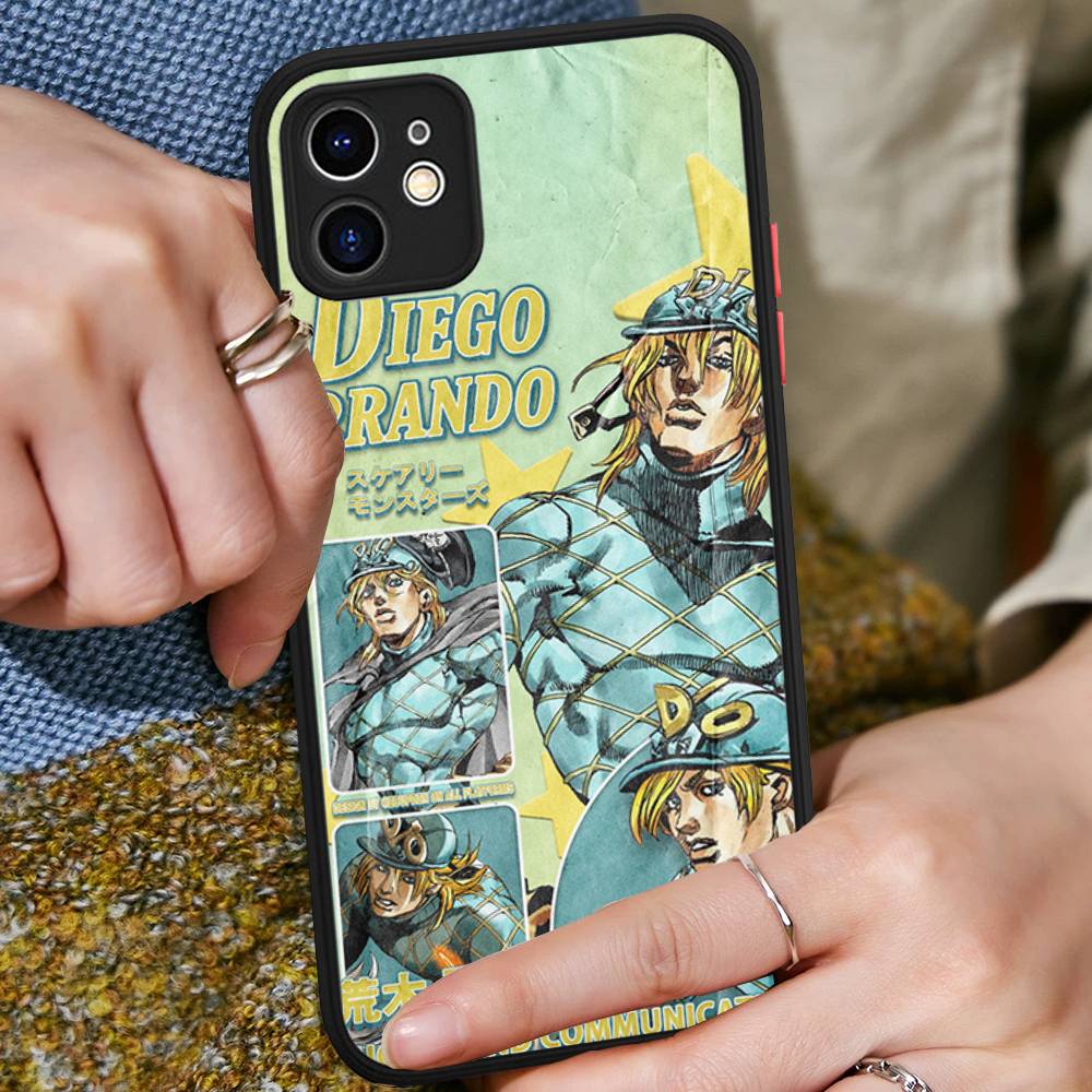 Anime Jojo Bizarre Adventure For IPhone 16 15 14 Plus 13 12 11 Pro Max X XS MAX Translucent Matte Shockproof Cover