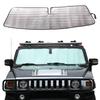 DIYUCAR Windshield Sunshade for Hummer H2 Blackout Front Car Sunshade for Car Sun UV Car Custom Easy Installation with Hummer (2003-2007), Sunshade,