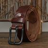 Мужской ремень из коровьей кожи первого слоя шириной 3,8 см, мужской кожаный ремень с пряжкой в стиле ретро, простой и универсальный молодежный ремень