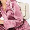 By Far Miranda Series Leather Crocodile Embossed Shoulder Bag Women Handbags Off-White 19FWMDASCEDMEDCE