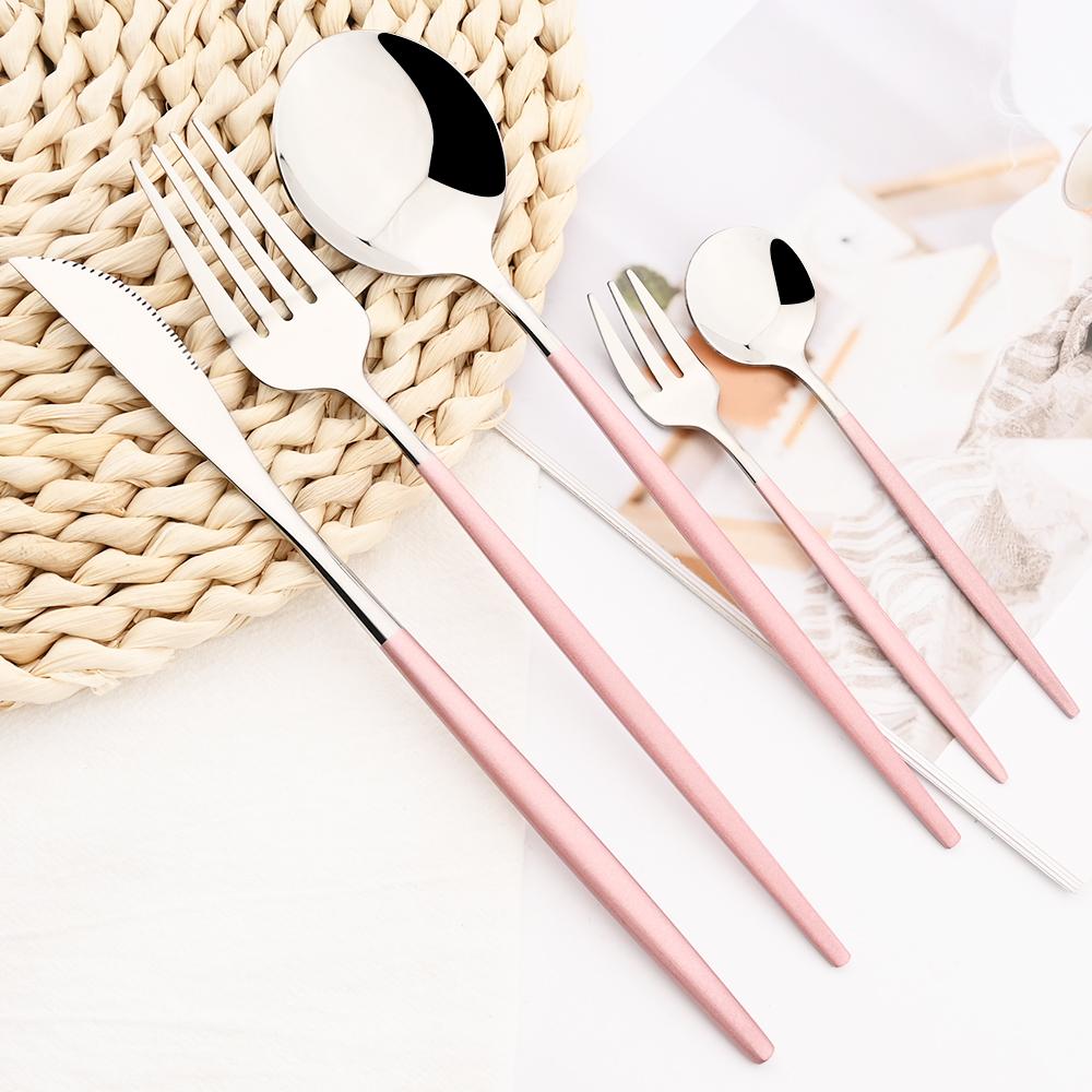 5 шт., черный набор столовых приборов, нож, вилка для торта, кофейная ложка, столовая посуда, столовые приборы из нержавеющей стали, столовые приборы в западном стиле, кухонное серебро