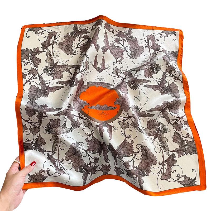 2024 Luxury Brand Scarf 100% Silk Bandana Women Square Scarves Wrap Kerchief Mulberry Fashion High Quality Headband Hijab Shawls