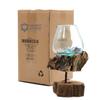 Molten Glass Bowl on Driftwood Stand Medium