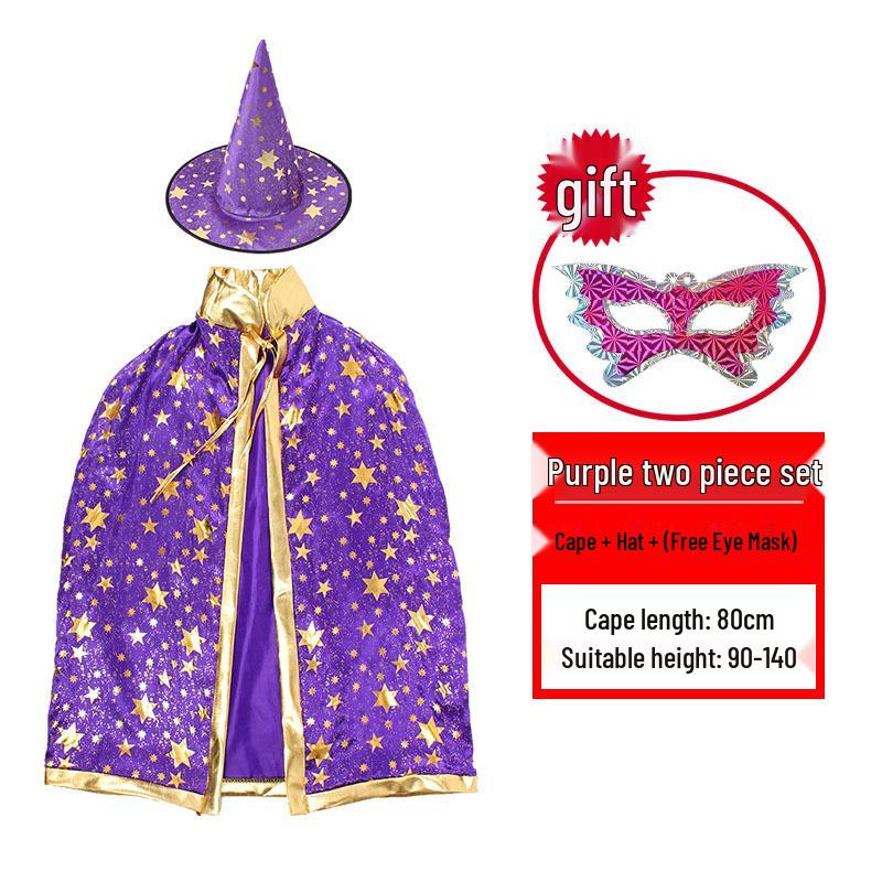 Kids' Halloween Capes: Witch & Wizard Cosplay Costumes