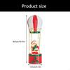 Red, White, Green, and Gold Hot Air Balloon Christmas Figurine with Accent Lighting for Lobby and Window Displays