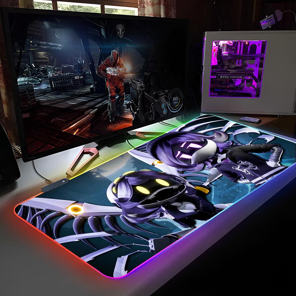 Игровой коврик для мыши M-Murder Drones Коврик для мыши с RGB-подсветкой Коврик для мыши для ноутбука Коврик для мыши для геймера на ноутбуке Игровые аксессуары для компьютерного стола
