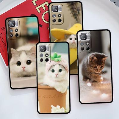 Оригинал для Xiaomi Redmi Note 9c 10 Pro 8 9s 9a 9 9t K40 8t 11 K50 11s 5g K40s Celulares Fundas Cute Cat Kitten