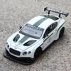 1/24 Bentley Continental GT3 Свободный ход Высокий свет Спортивный гоночный автомобиль Модель Игрушка Литой металл Сплав Миниатюрная реплика