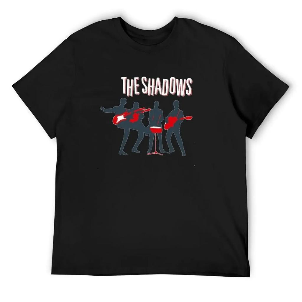 The Shadows Ретро Футболка 1960-х Рок-н-ролл одежда хиппи однотонные футболки оверсайз черные футболки для мужчин