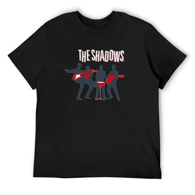 The Shadows Ретро Футболка 1960-х Рок-н-ролл одежда хиппи однотонные футболки оверсайз черные футболки для мужчин