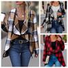 Cross Border European And American Women's Fashionable And Elegant Plaid Jackets