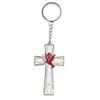 Peace Dove Crucifix Keychain Purity Faith Prevent Deformation Alloy Prayer Christian Keychain for