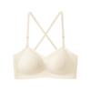 Invisible Bra Women's Beautiful Back Bra Breathable Straight Semi-fixed Cup Underwear Push Up Bra