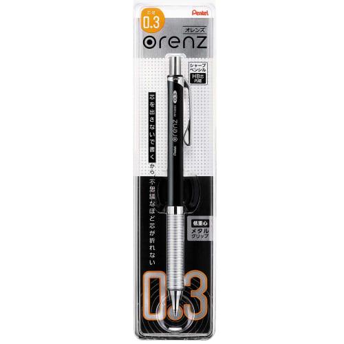 Pentel Mechanical Pencil Orens Metal Grip XPP1003G-A Black Axis 0.3mm