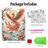 This phoenix lotus pearl painting kit features 5D pearl mosaic art style. designed for home wall decoration.