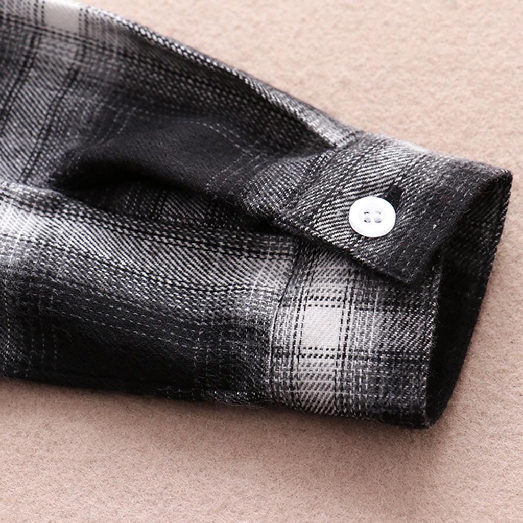 Хлопковая куртка, детские клетчатые рубашки, рубашка на пуговицах с длинными рукавами, верхняя одежда