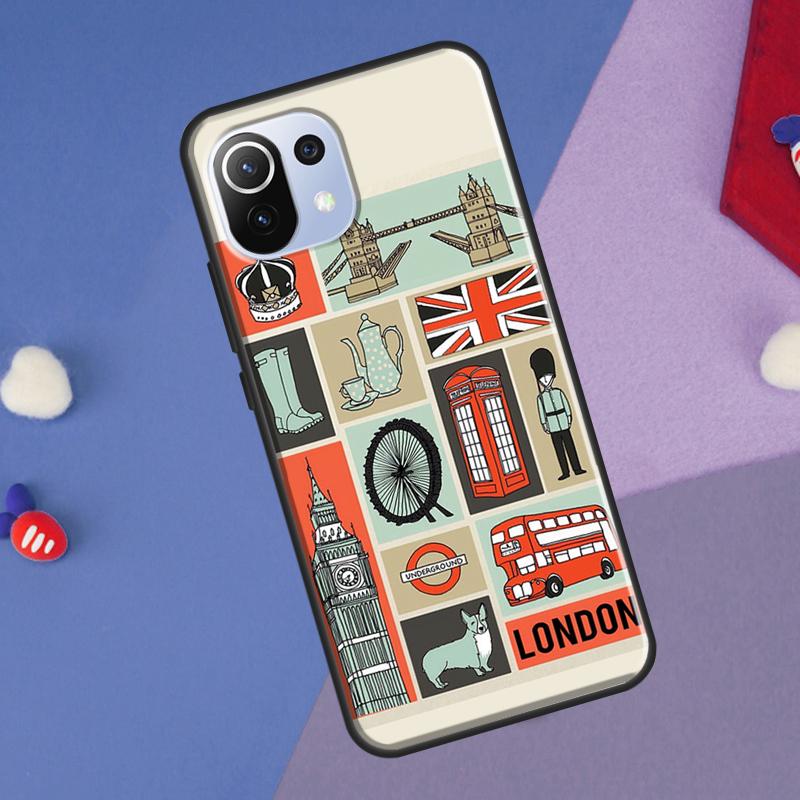 London Bus England Big Ben Cover For Xiaomi 13 14 Ultra 11T 12T 13T 14T Pro POCO X7 Pro X3 X5 F3 F5 F6 M6 X6 Pro Case