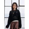 Bluetail Black Star Jacquard Mesh Crop Knit Aaa4sw01bk